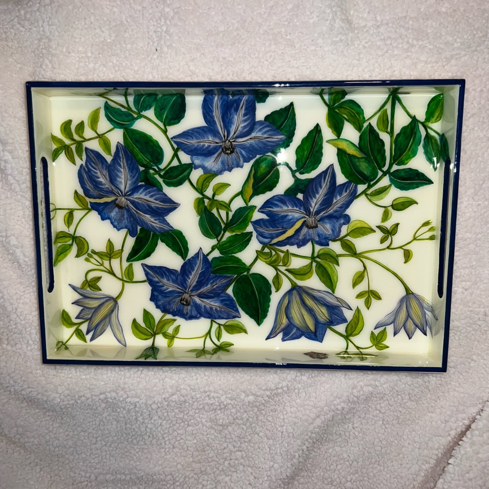 Scully and Scully Clematis Lacquered Tray